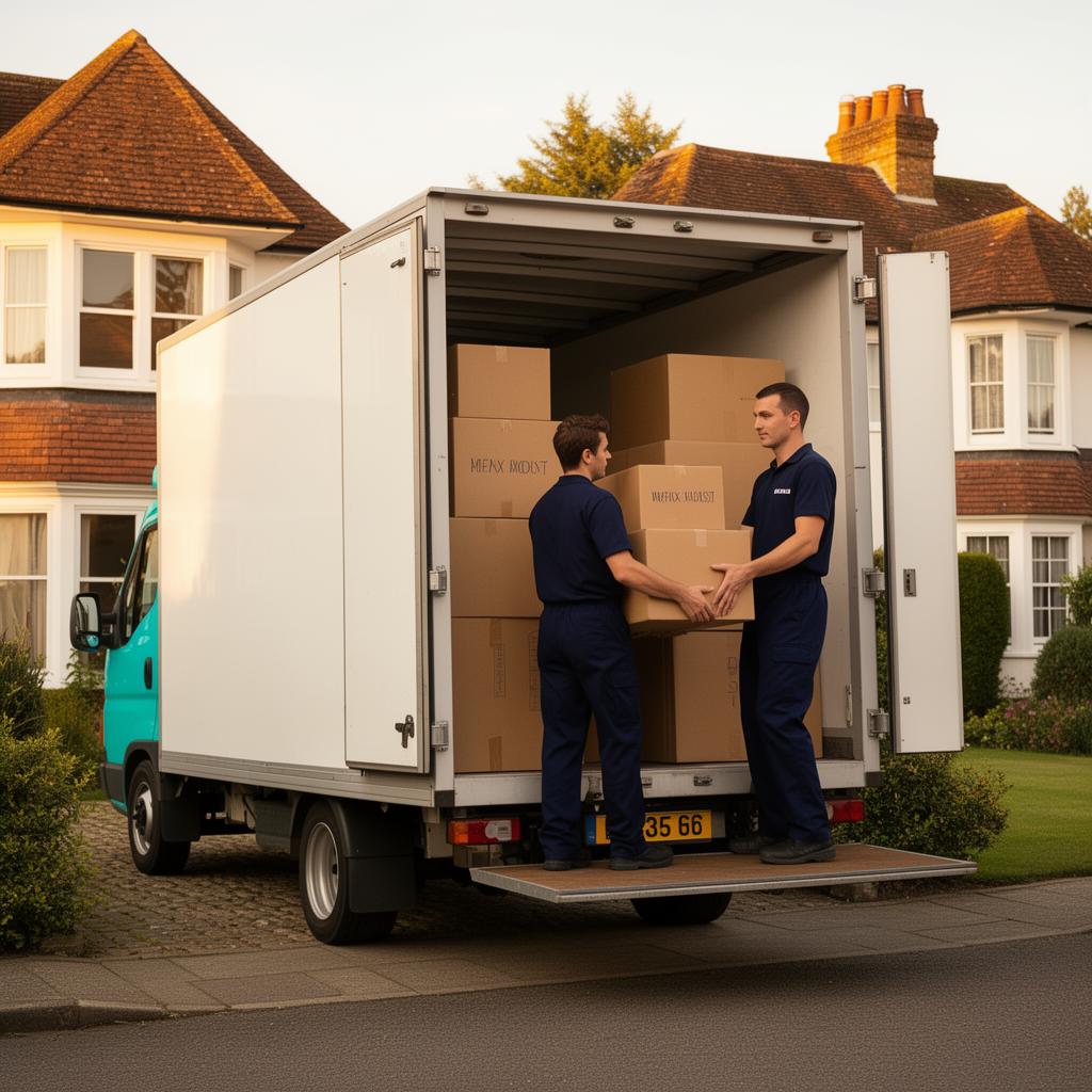 Acme removals team loading a moving truck